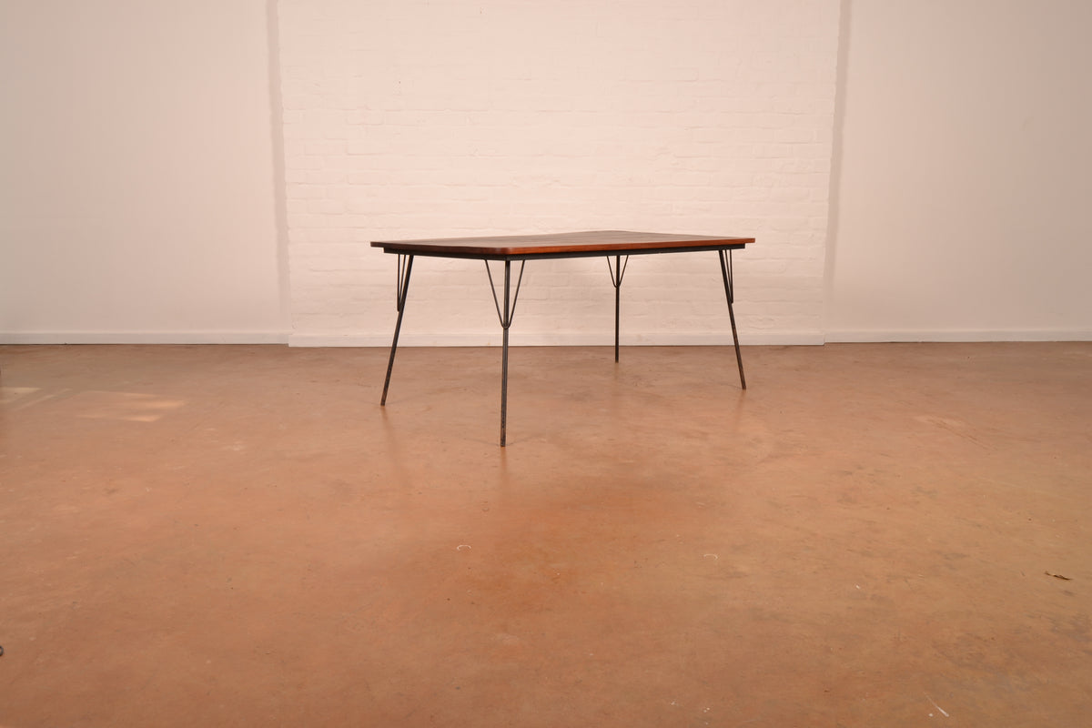 Vintage South African 6-Seater Outdoor Dining Set in solid Mahogany & Mild Steel