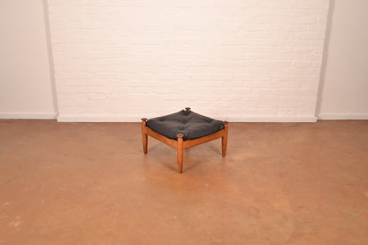 Vintage ‘Amiral’ Lounge Chair & Ottoman in Solid Kiaat