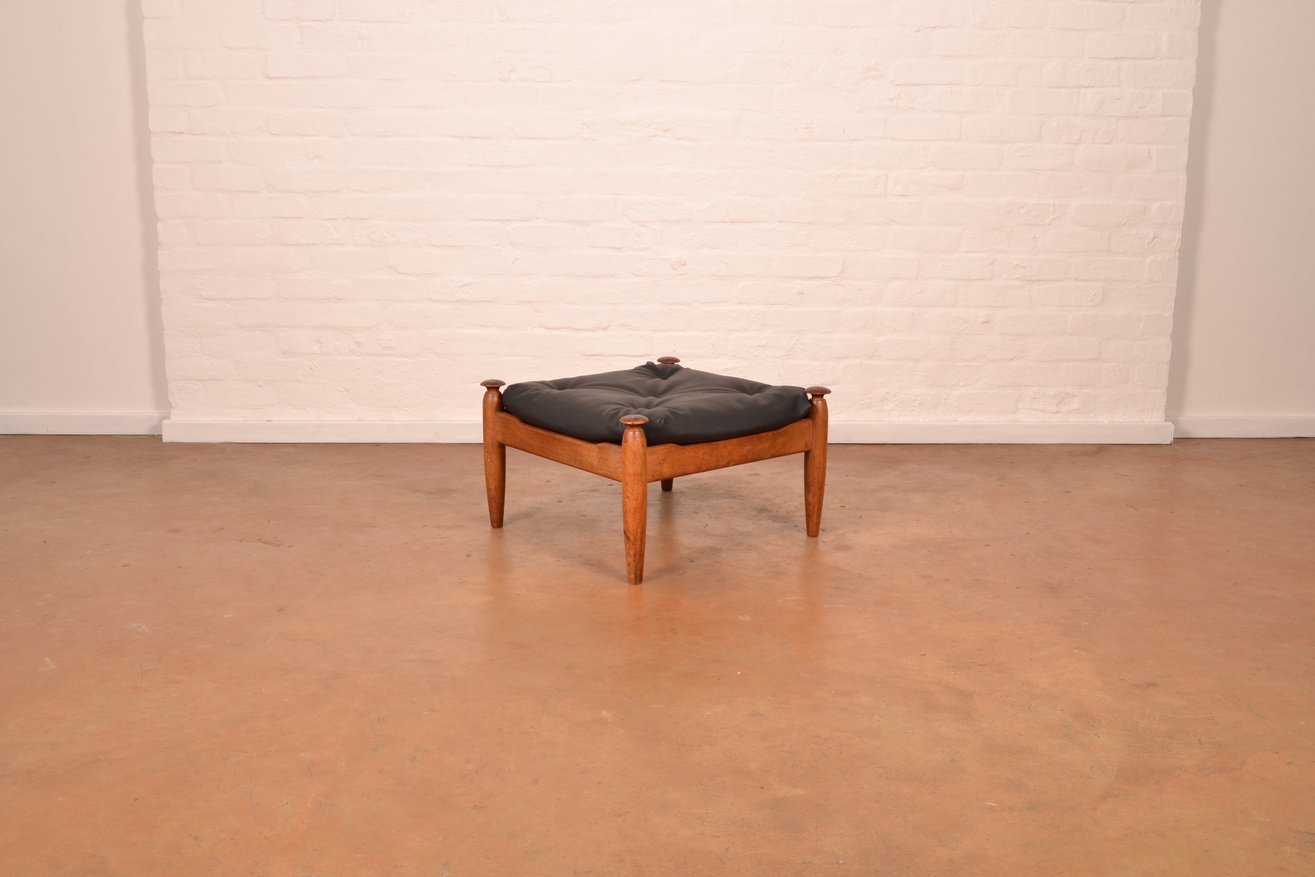 Vintage ‘Amiral’ Lounge Chair & Ottoman in Solid Kiaat
