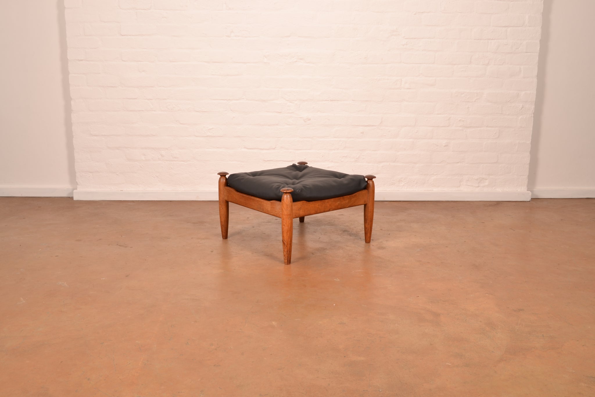 Vintage ‘Amiral’ Lounge Chair & Ottoman in Solid Kiaat
