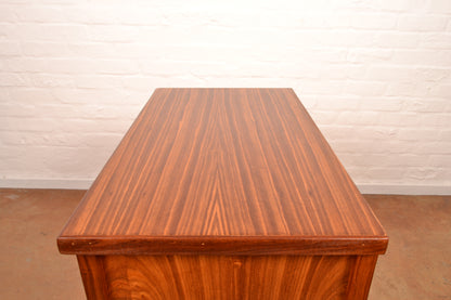 British Mid-Century Modern Chest of Drawers in Kiaat by Greaves & Thomas  – Expertly Restored Compact 4-Drawer Dresser
