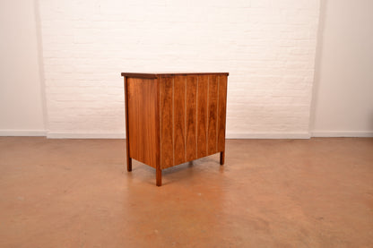 British Mid-Century Modern Chest of Drawers in Kiaat by Greaves & Thomas  – Expertly Restored Compact 4-Drawer Dresser