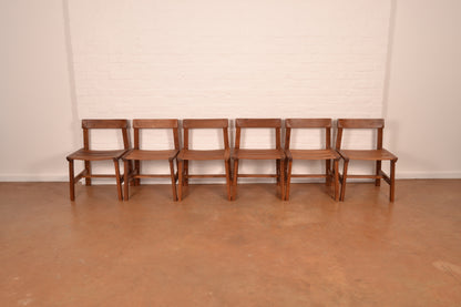 Set of 6 x Vintage Solid Kiaat MCM Dining Chairs by DS Vorster & Co