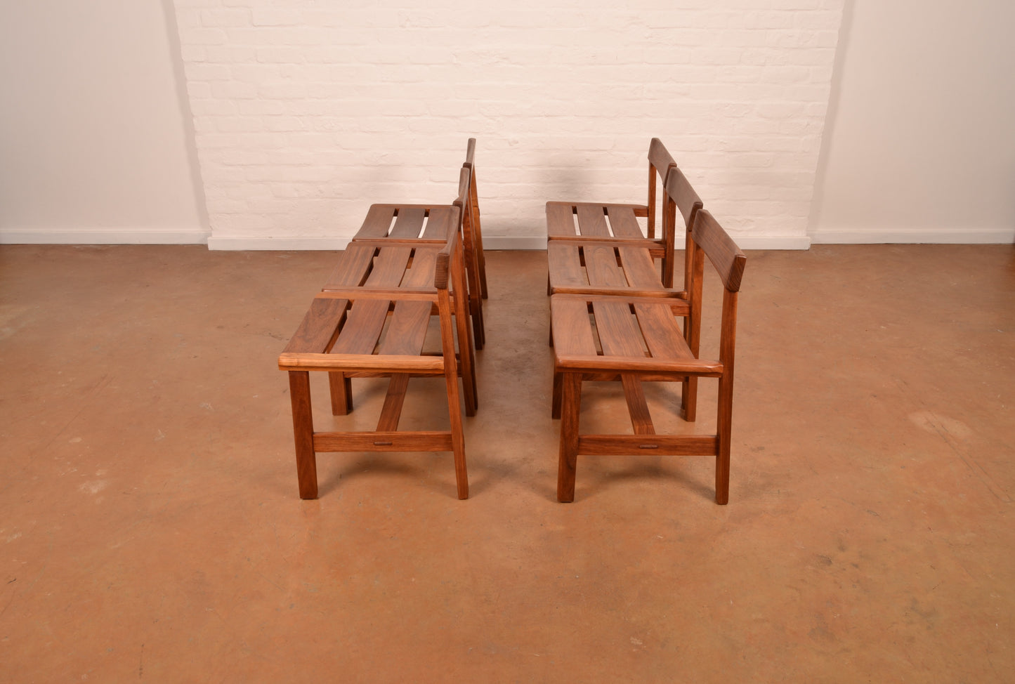 Set of 6 x Vintage Solid Kiaat MCM Dining Chairs by DS Vorster & Co