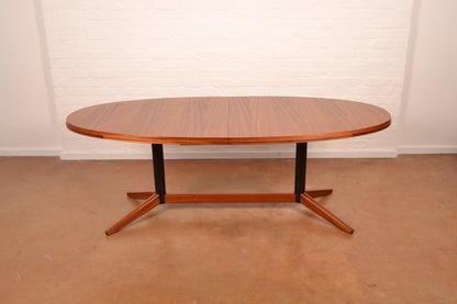 8–10 Seater Extendable South African Mid-Century Modern Dining Table designed by John Tabraham for DS Vorster & Co in Mahogany