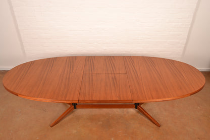 8–10 Seater Extendable South African Mid-Century Modern Dining Table designed by John Tabraham for DS Vorster & Co in Mahogany