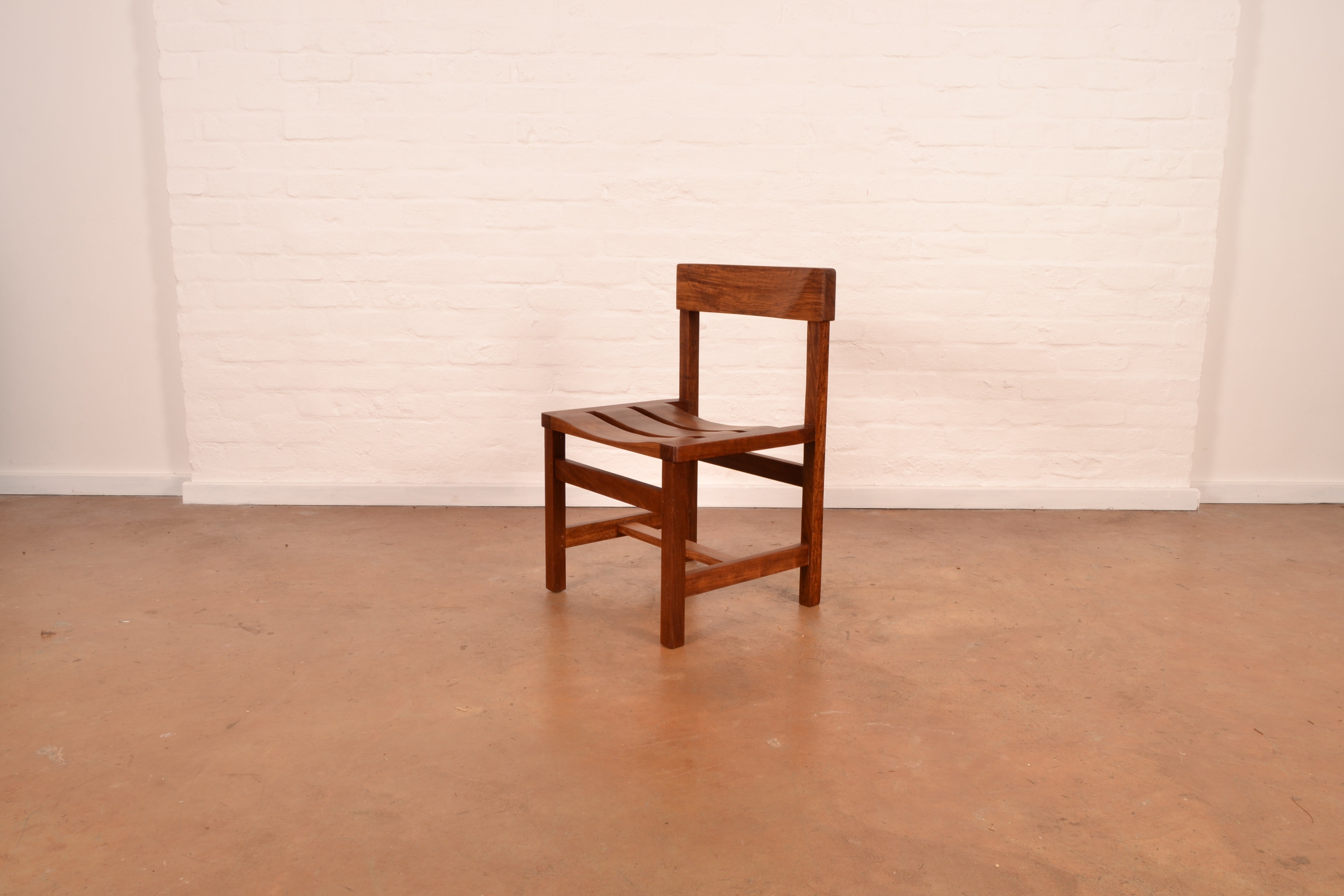 Set of 4 x Mid Century Modern Dining Chairs in Solid Kiaat