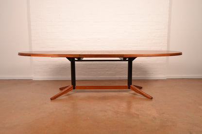 8–10 Seater Extendable South African Mid-Century Modern Dining Table designed by John Tabraham for DS Vorster & Co in Mahogany