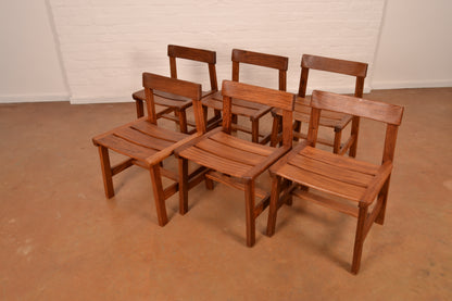 Vintage 6-Seater MCM Dining Set in Solid Kiaat by DS Vorster & Co