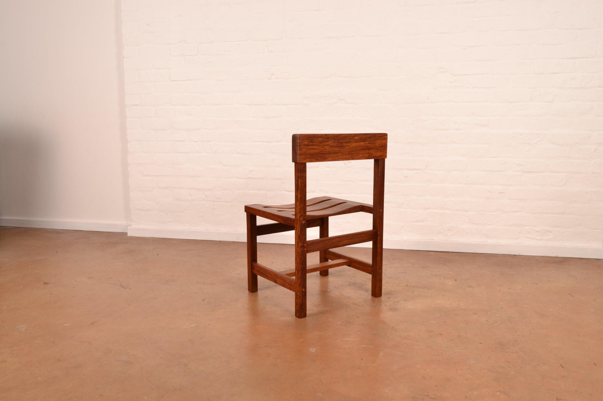 Set of 4 x Mid Century Modern Dining Chairs in Solid Kiaat
