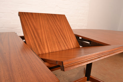 8–10 Seater Extendable South African Mid-Century Modern Dining Table designed by John Tabraham for DS Vorster & Co in Mahogany