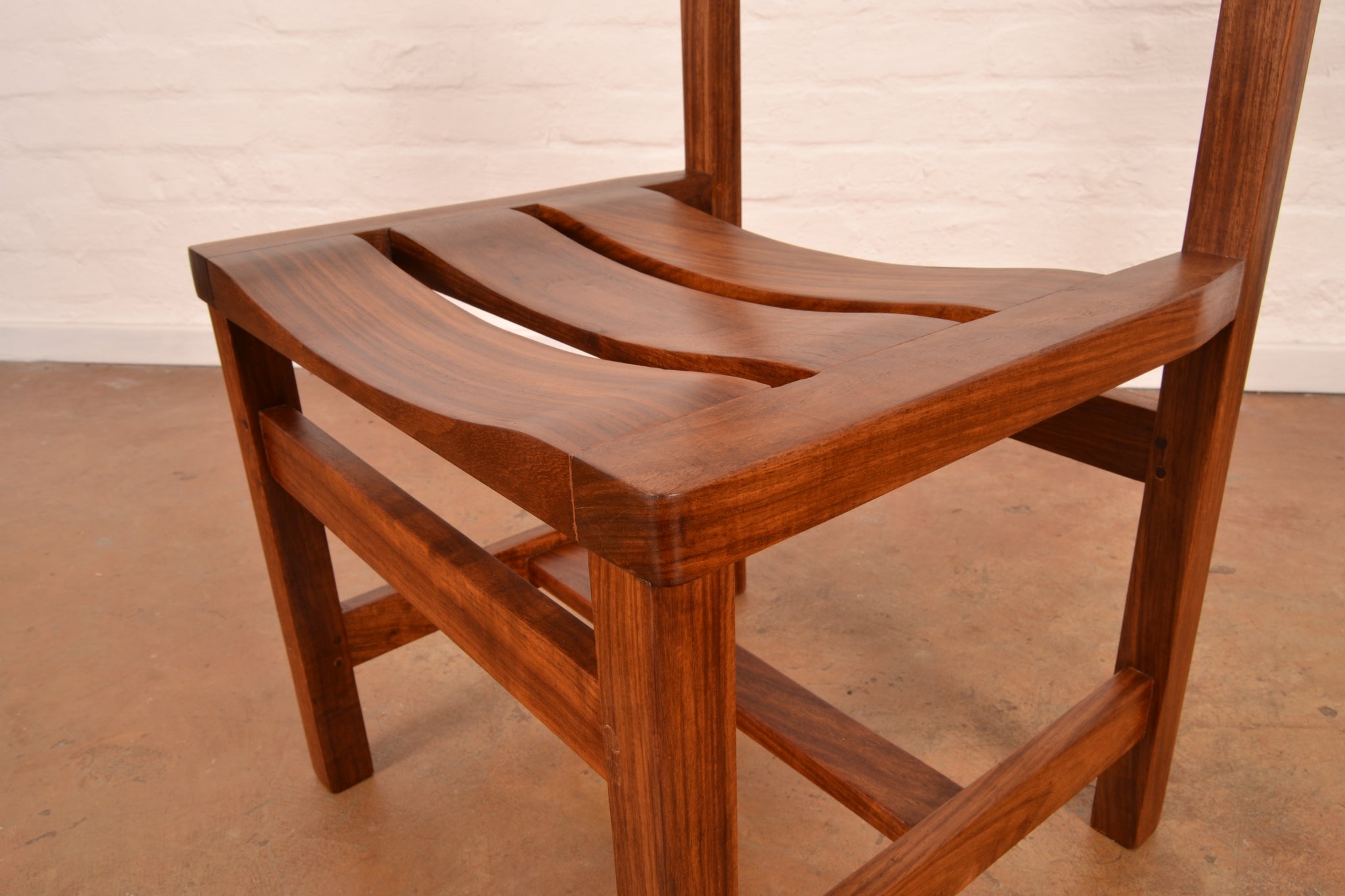 Set of 4 x Mid Century Modern Dining Chairs in Solid Kiaat