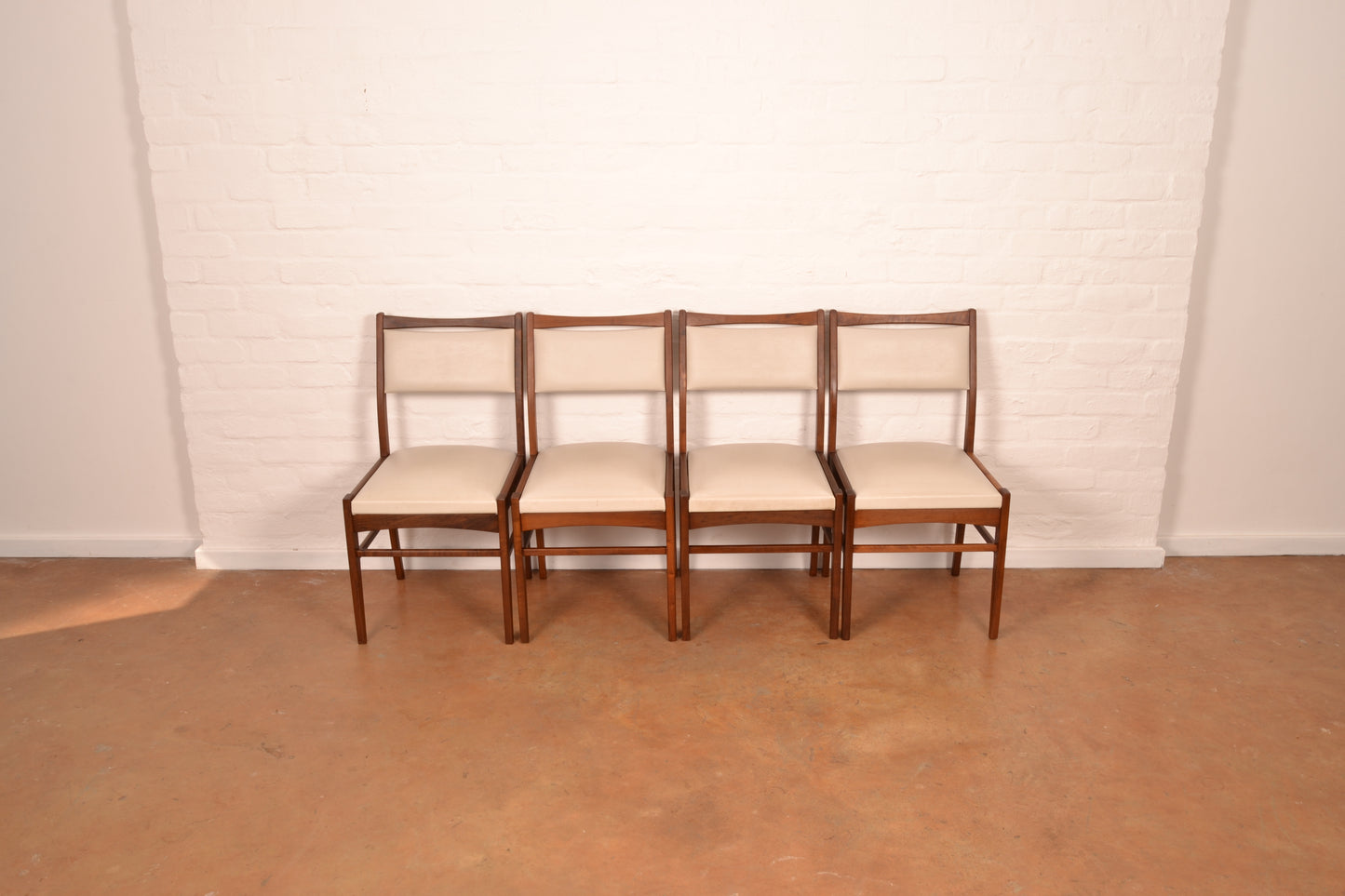 Set of 4 x Vintage MCM Dining chairs in Imbuia by DS Vorster & Co