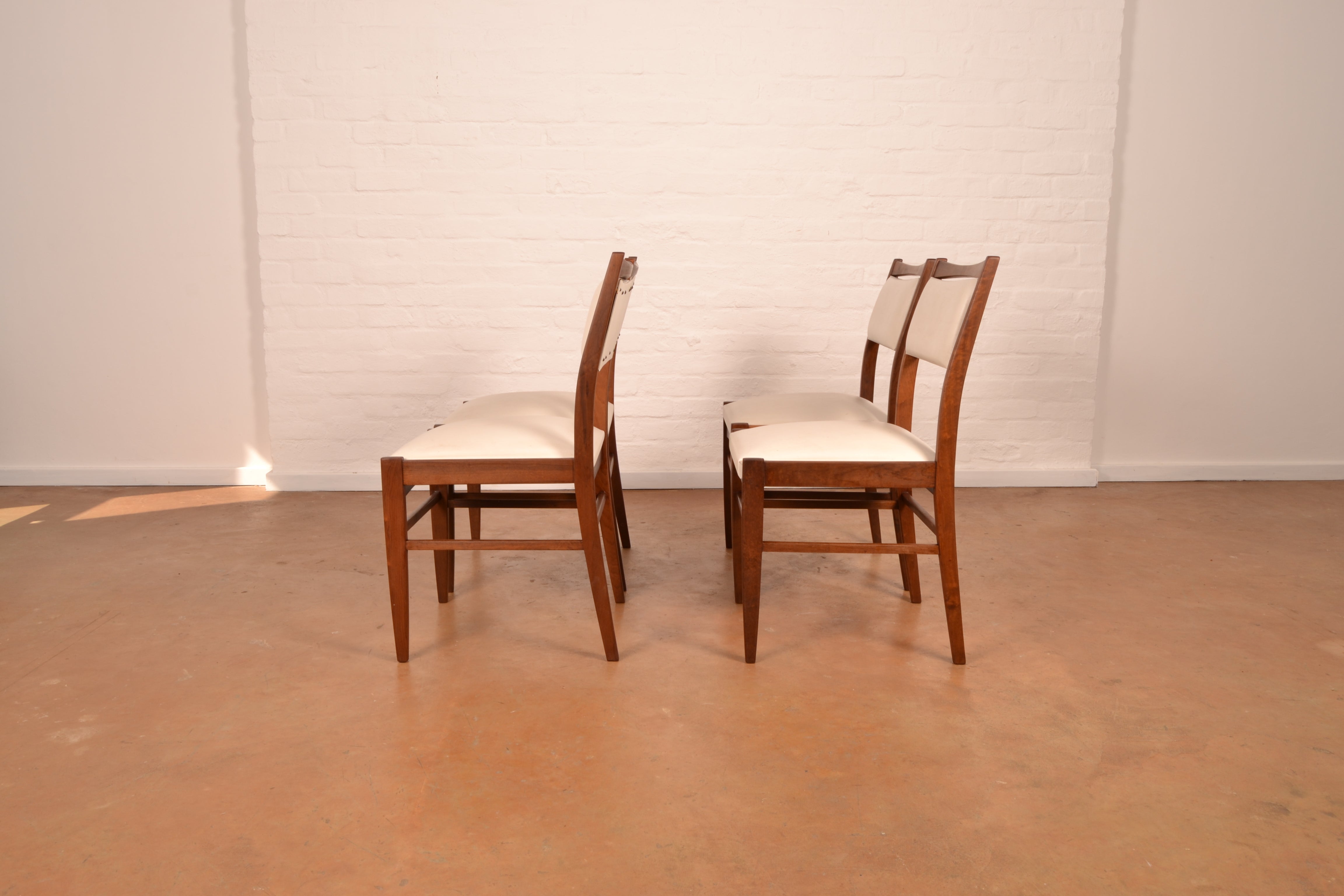 Set of 4 x Vintage MCM Dining chairs in Imbuia by DS Vorster & Co