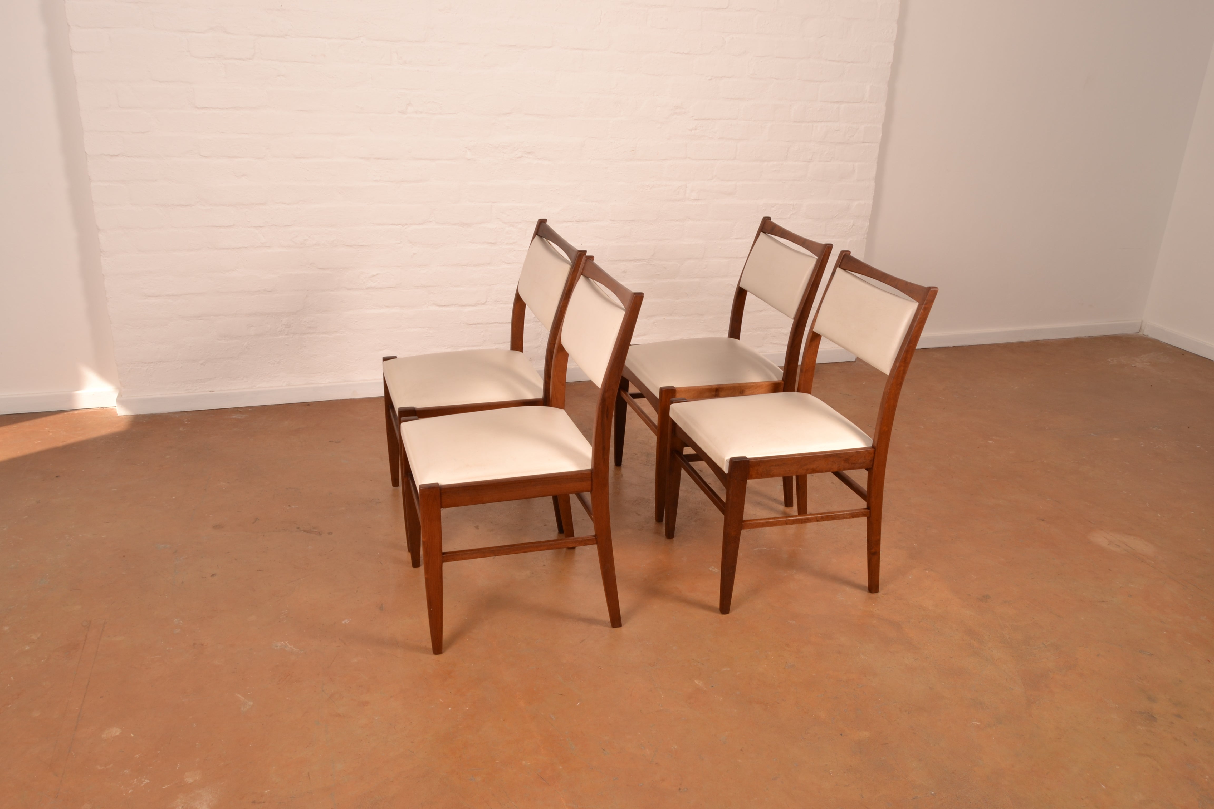 Set of 4 x Vintage MCM Dining chairs in Imbuia by DS Vorster & Co