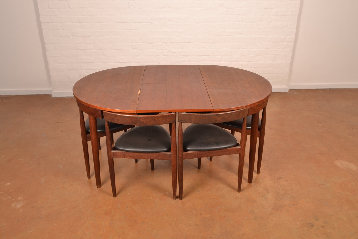 6-Seater Danish Mid Century Modern Extendable Dining Set