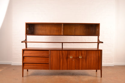 Mid-Century Modern Glass Display and Cocktail Cabinet