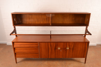 Mid-Century Modern Glass Display and Cocktail Cabinet