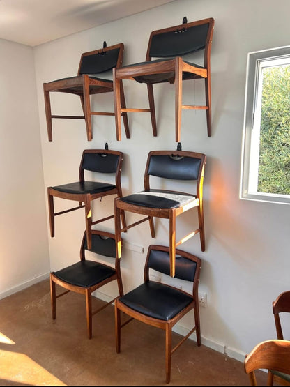 6-Seater Mid Century Modern Oval Dining Set