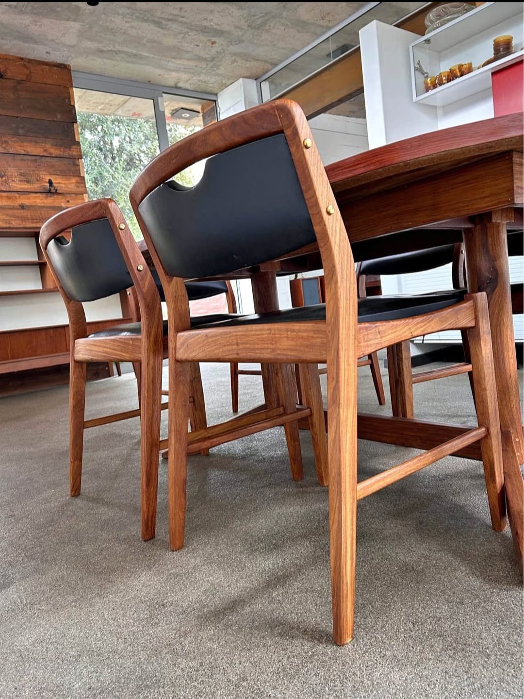 6-Seater Mid Century Modern Oval Dining Set