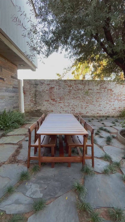 Vintage 6-Seater MCM Dining Set in Solid Kiaat by DS Vorster & Co